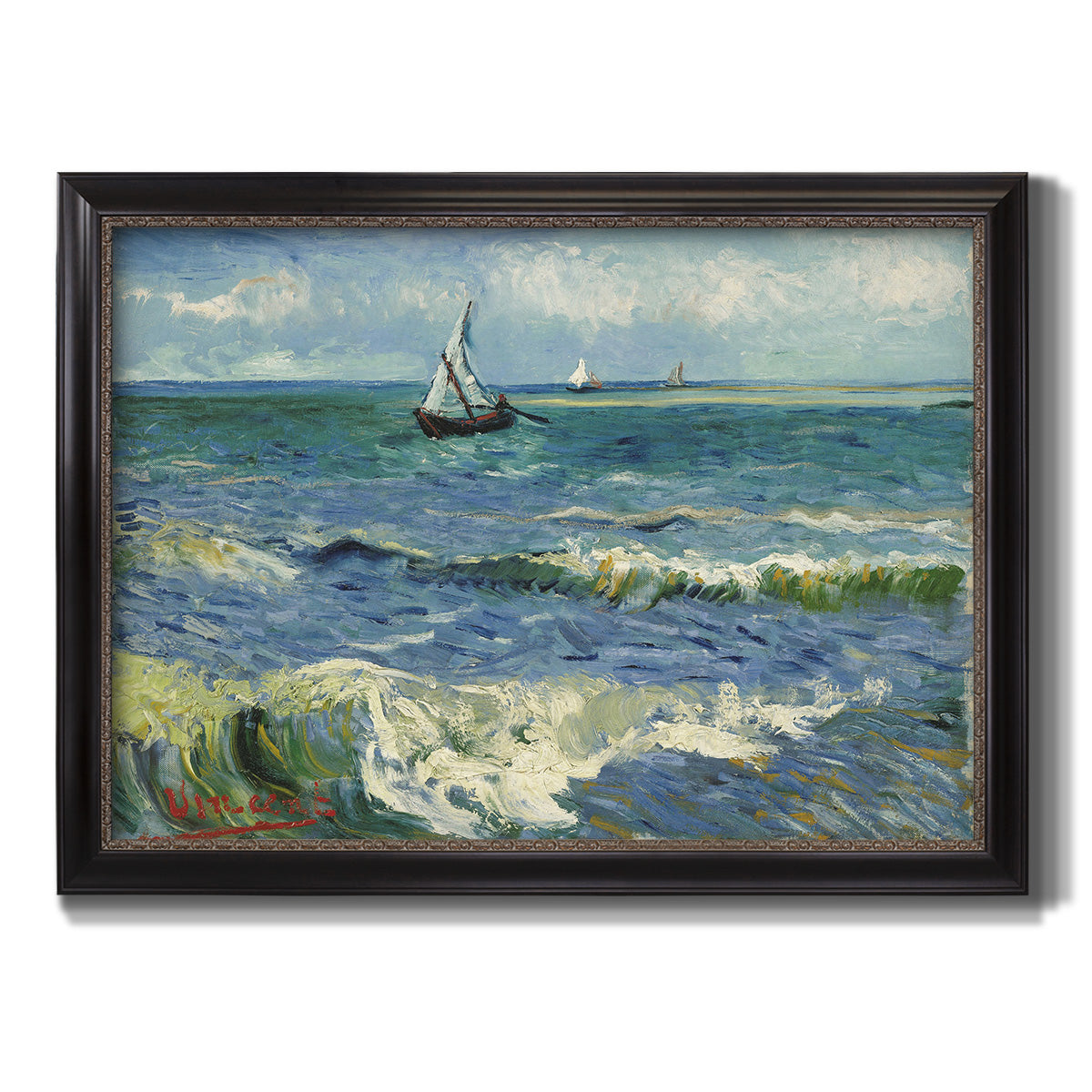 The Sea at Les Saintes - Ornate Framed Canvas Print