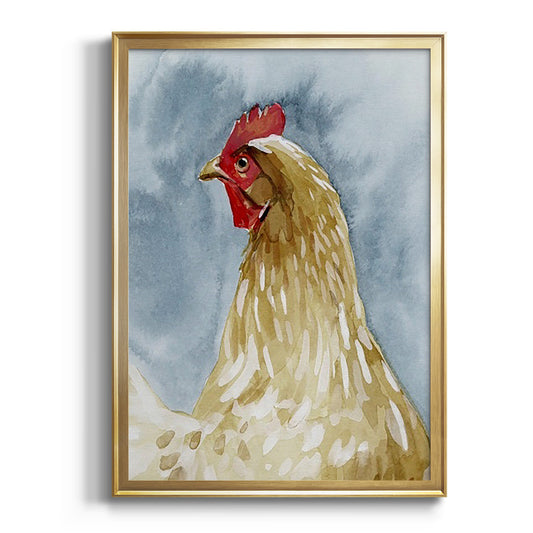 Chicken Portrait I - Modern Framed Canvas Print