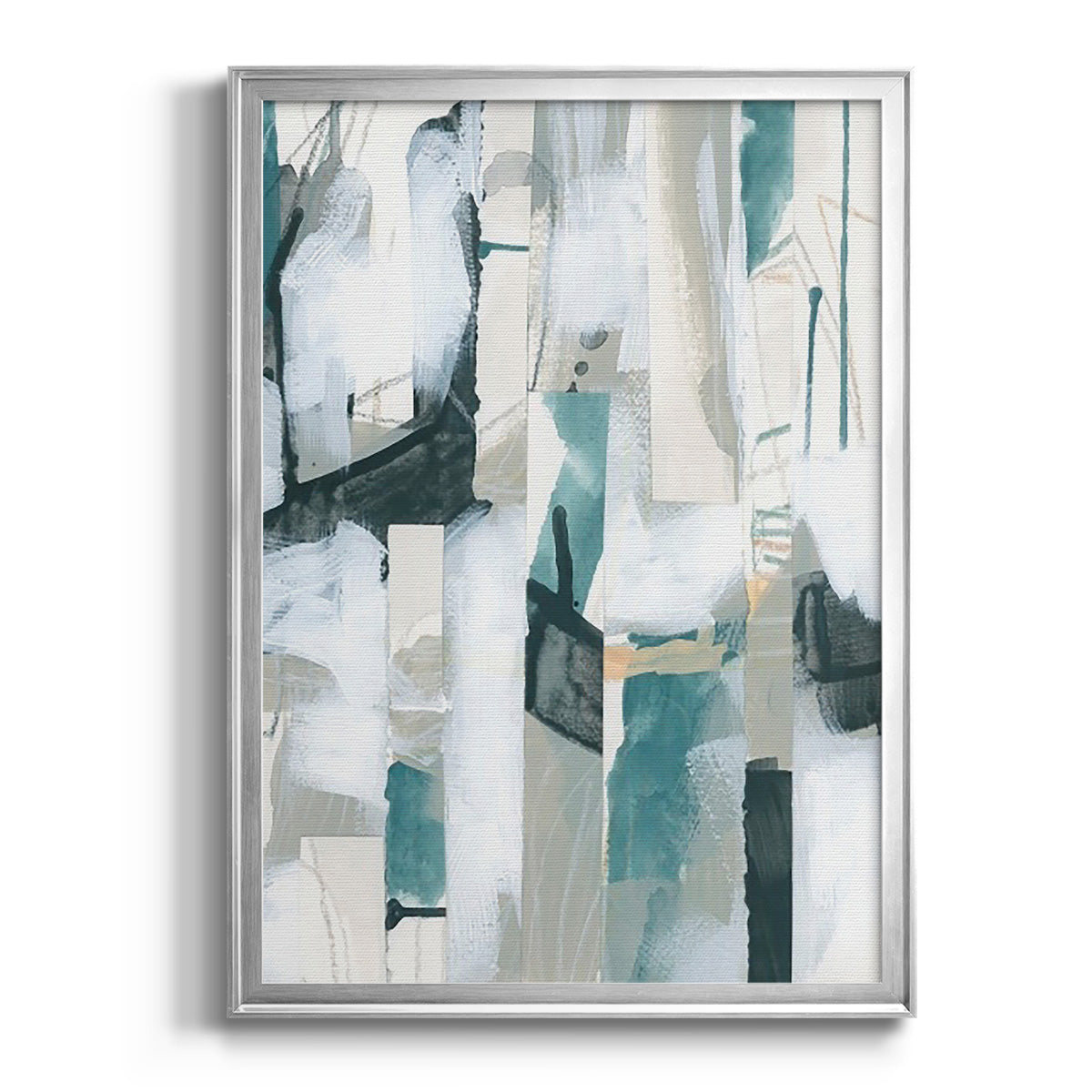 Sea Cavern Strata III - Modern Framed Canvas Print
