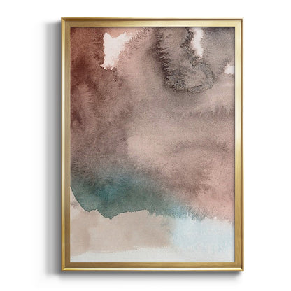 Red Ochre Abstract I - Modern Framed Canvas Print