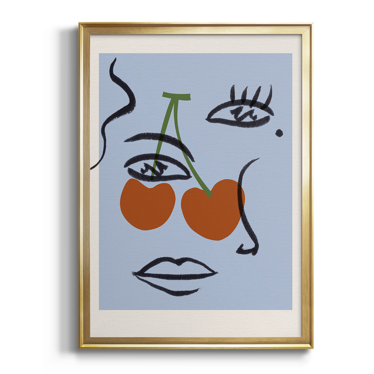 Cherry Baby I - Modern Framed Canvas Print
