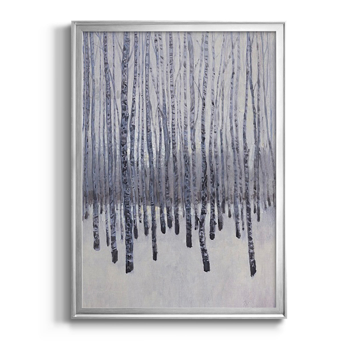 Bare Trees in Winter II - Modern Framed Canvas Print