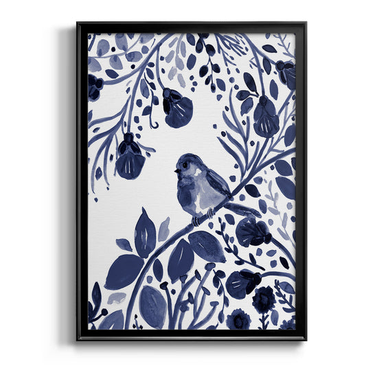 Indigo Song II - Modern Framed Canvas Print