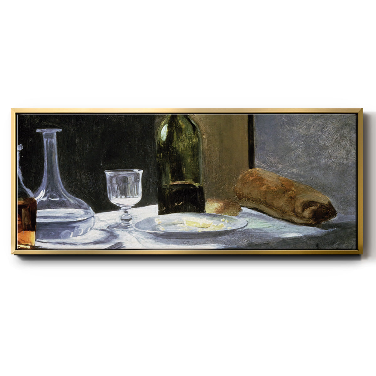 Still Life with Bottles, 1862 - Floater Framed Canvas Print