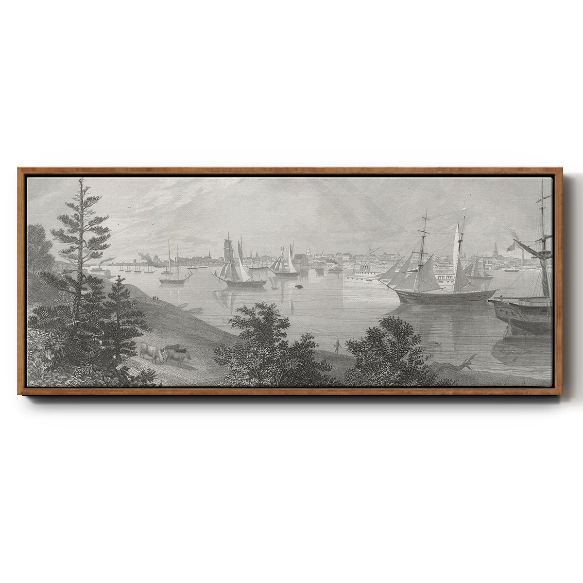 City of Detroit - Floater Framed Canvas Print
