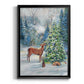 Winter Gathering - Modern Framed Canvas Print