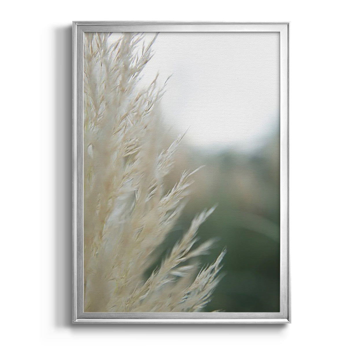 Subtle Grasses I - Modern Framed Canvas Print