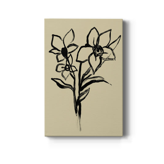 Inkwash Floral I Premium Gallery Wrapped Canvas - Ready to Hang