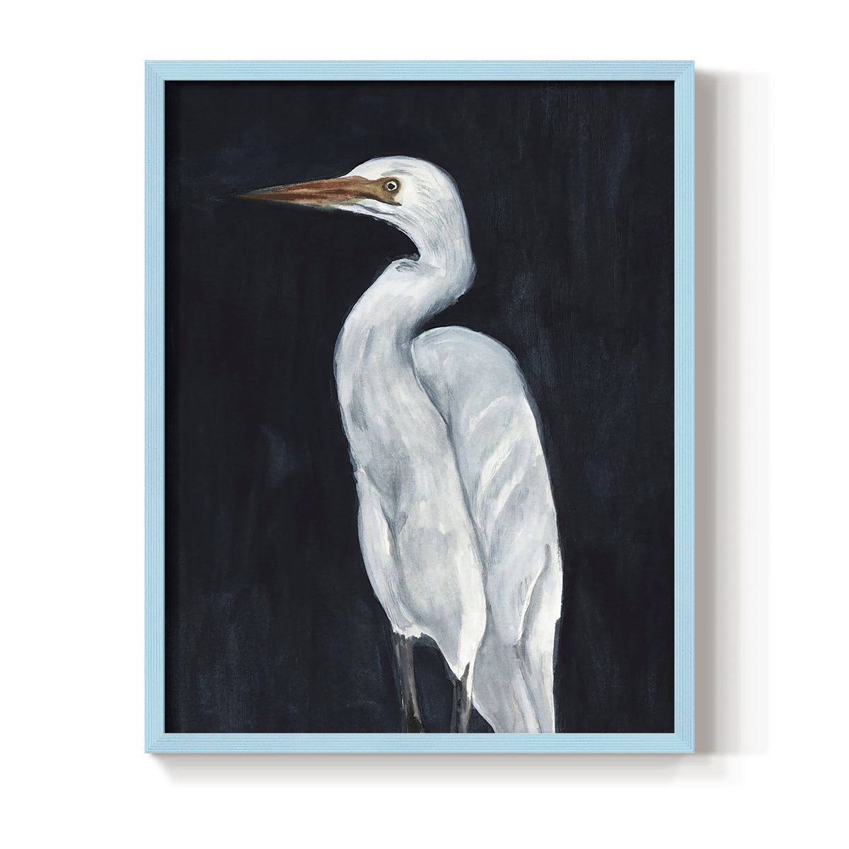 Calm Great Egret I - Restickable Framed Art Print