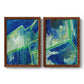 Geometric in Cool V - Premium Framed Canvas 2 Piece Set - Ready to Hang