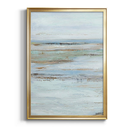 Muted Misty Marsh I - Modern Framed Canvas Print