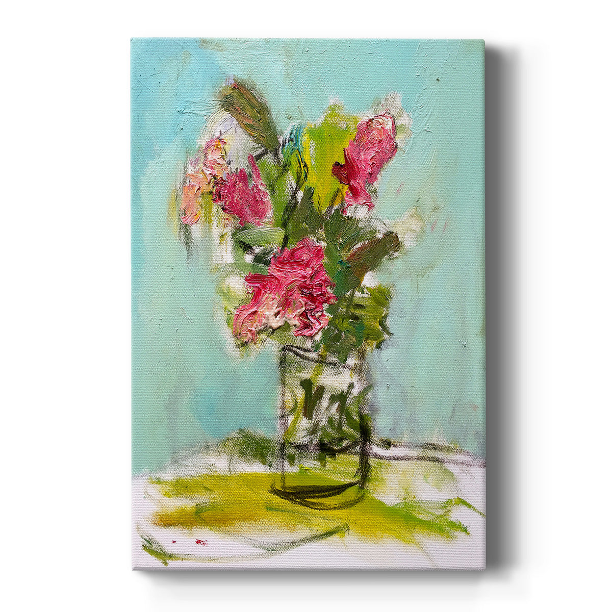 Turquoise Lilly Premium Gallery Wrapped Canvas - Ready to Hang