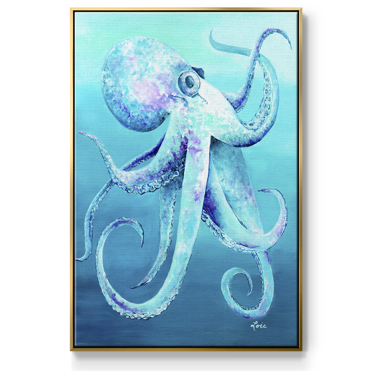 Octopus Framed Premium Gallery Wrapped Canvas - Ready to Hang