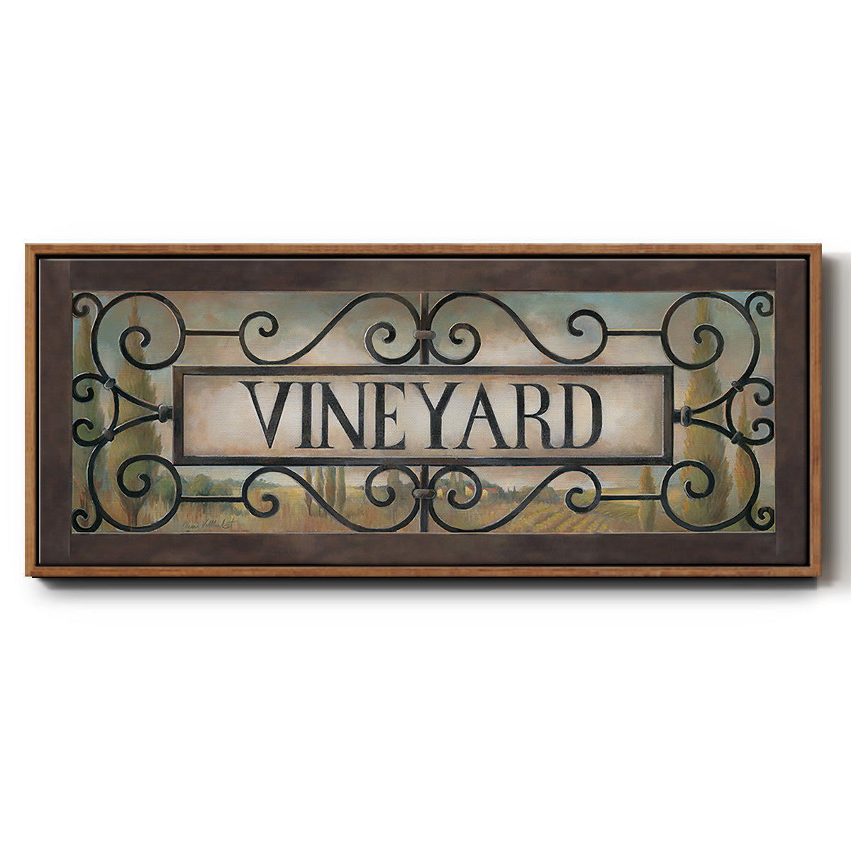 Vineyard - Floater Framed Canvas Print