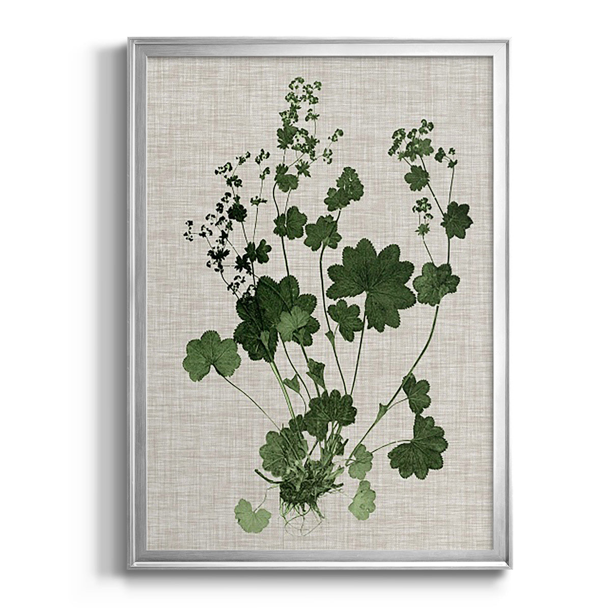 Forest Foliage on Linen III - Modern Framed Canvas Print