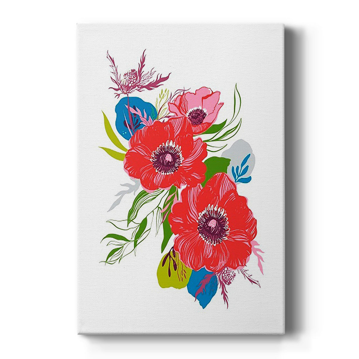 Brilliant Poppies II Premium Gallery Wrapped Canvas - Ready to Hang