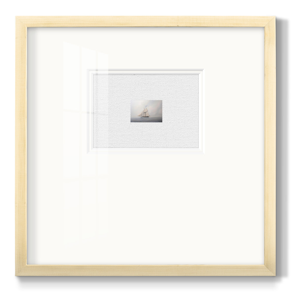 Foggy Sail IV Premium Framed Print Double Matboard