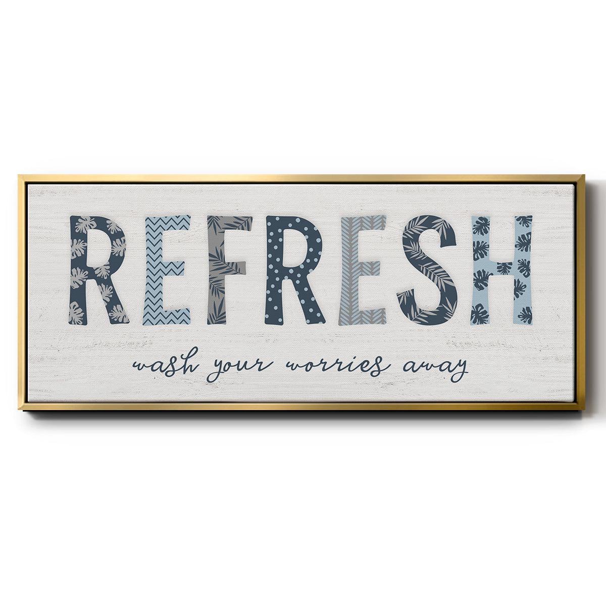 Refresh - Floater Framed Canvas Print