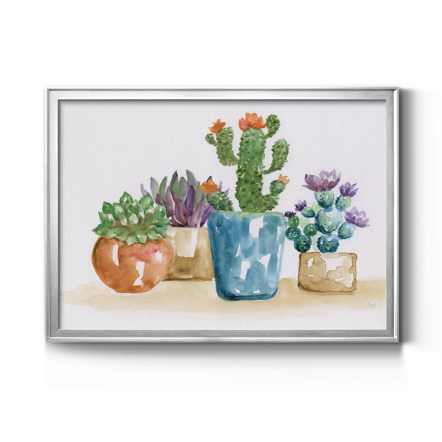 Summer Succulents II Premium Classic Framed Canvas - Ready to Hang