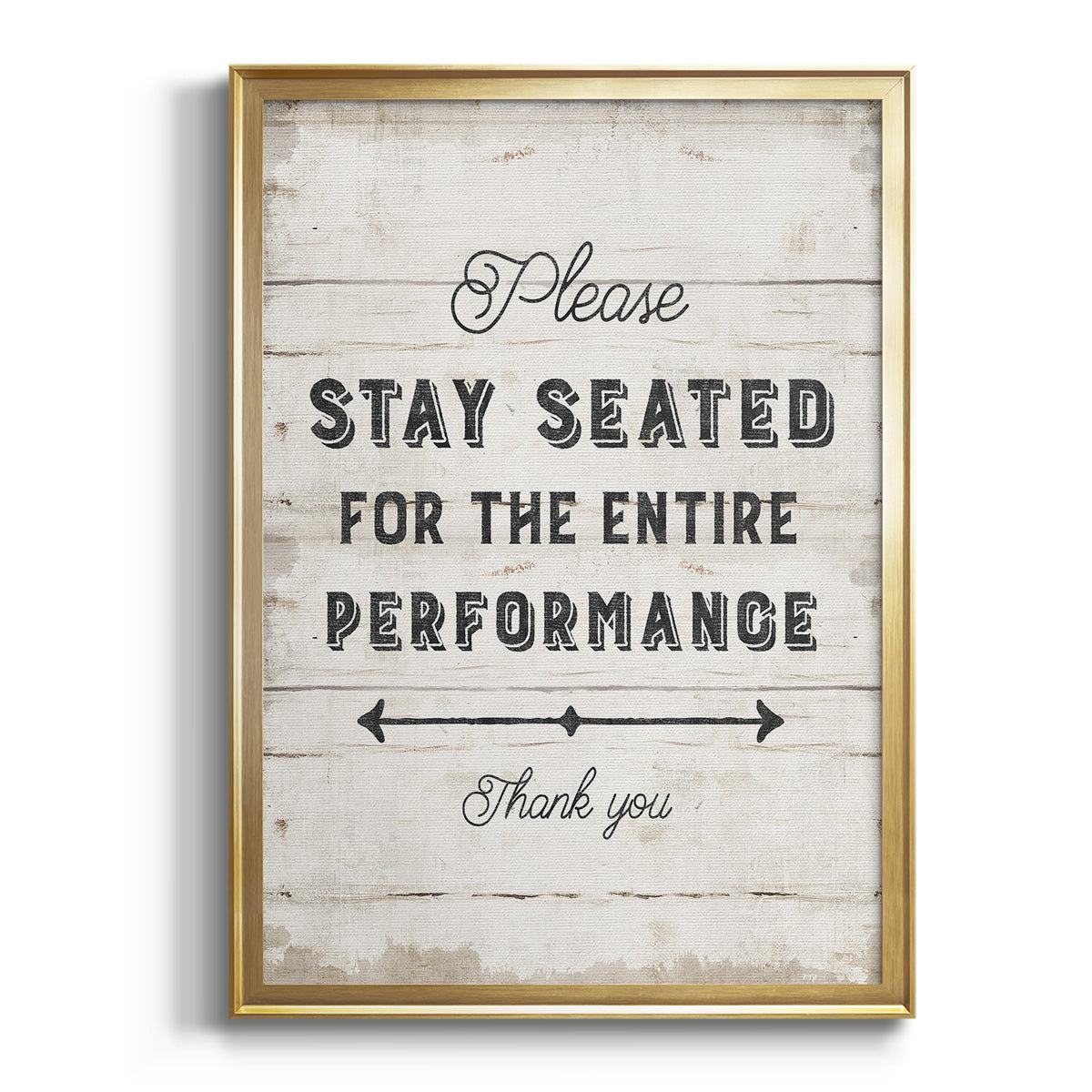 Please Stay Seated - Modern Framed Canvas Print