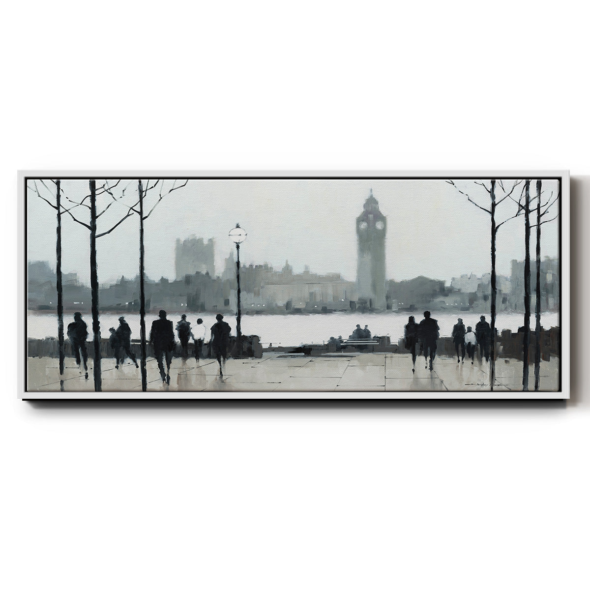 Morning London - Floater Framed Canvas Print