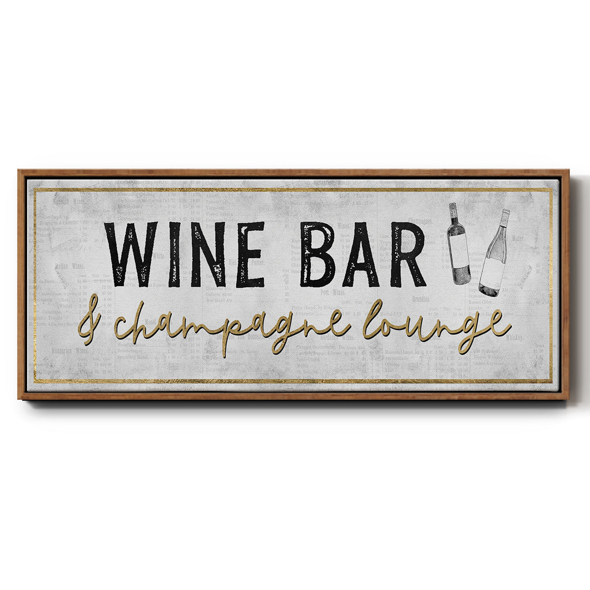 Champagne Lounge - Floater Framed Canvas Print