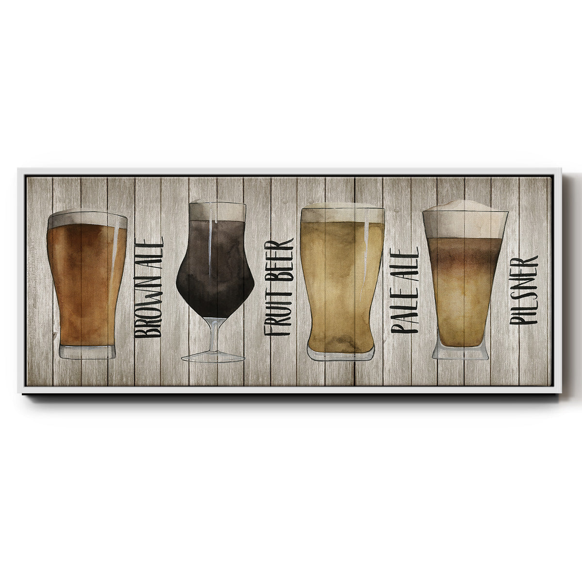 Beer Chart I - Floater Framed Canvas Print