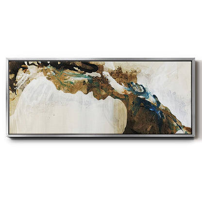Deep Sediment - Floater Framed Canvas Print