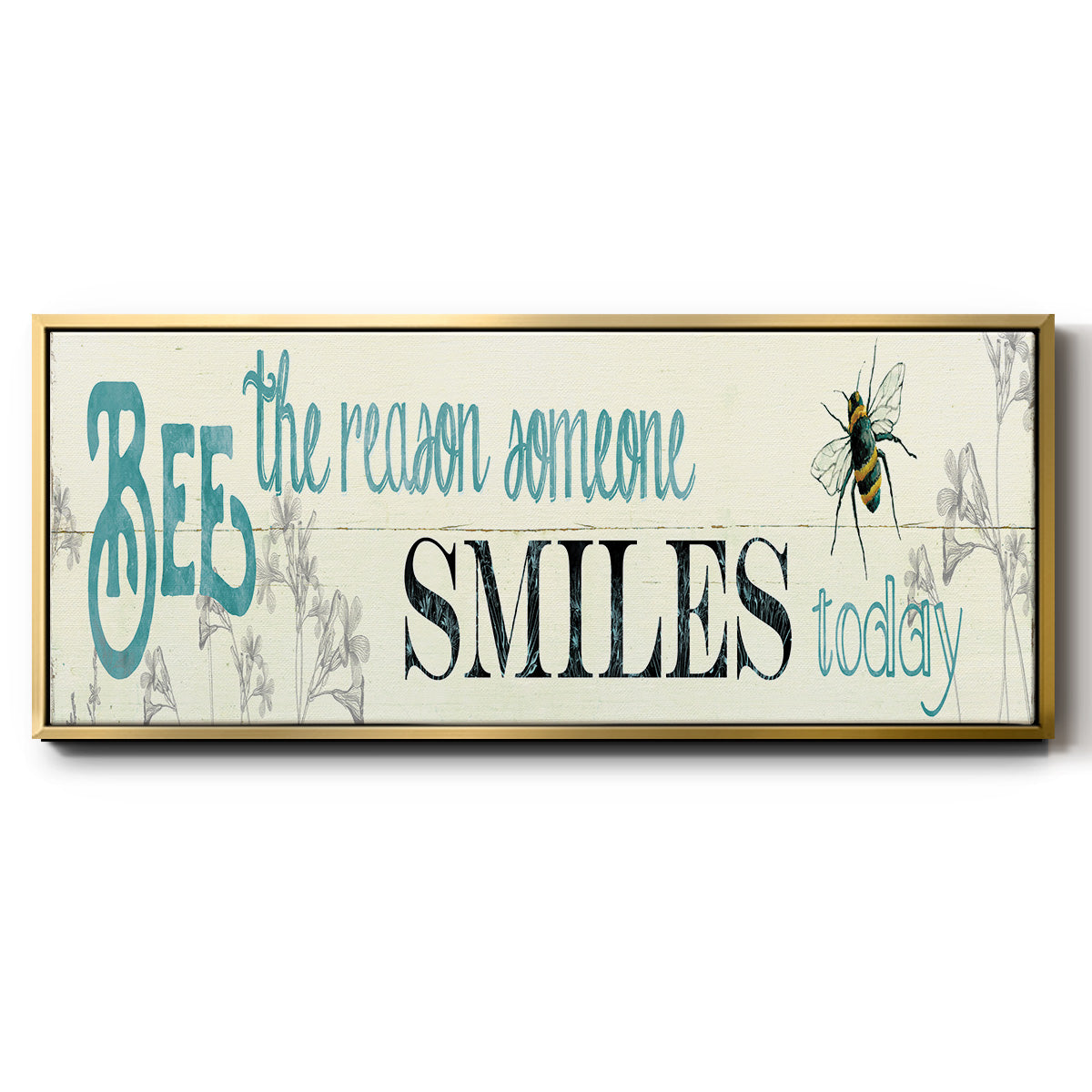 Bee The Reason - Floater Framed Canvas Print