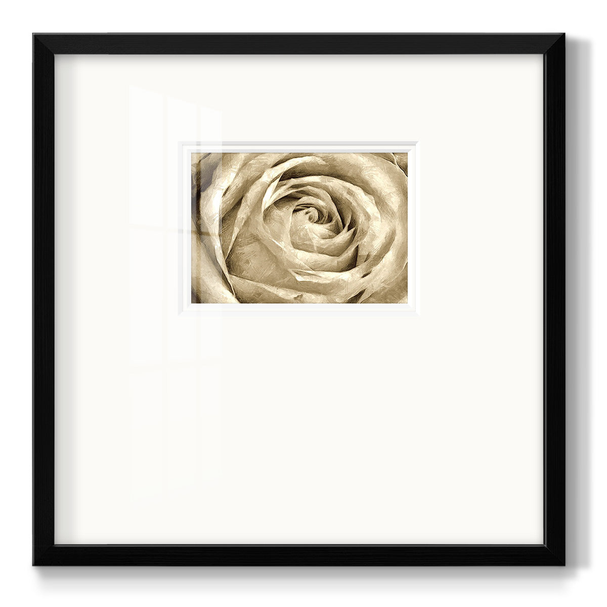 Neutral Wall Flower IV - Double Matboard Framed Print