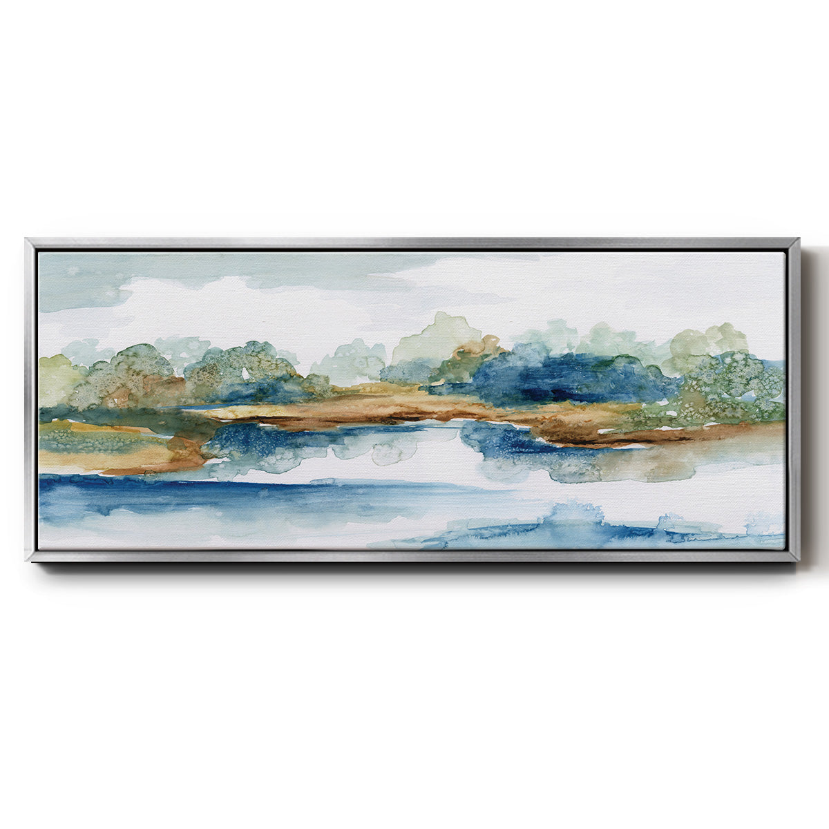 Blue Serenity - Floater Framed Canvas Print