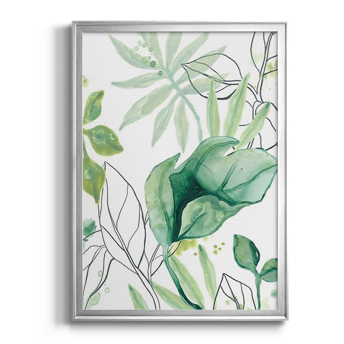 Tropical Palm Chorus II - Modern Framed Canvas Print