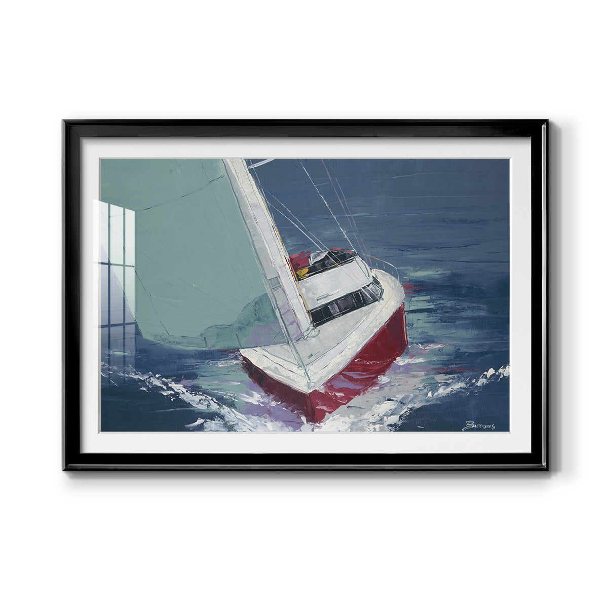 Day Sailing Premium Framed Print - Ready to Hang