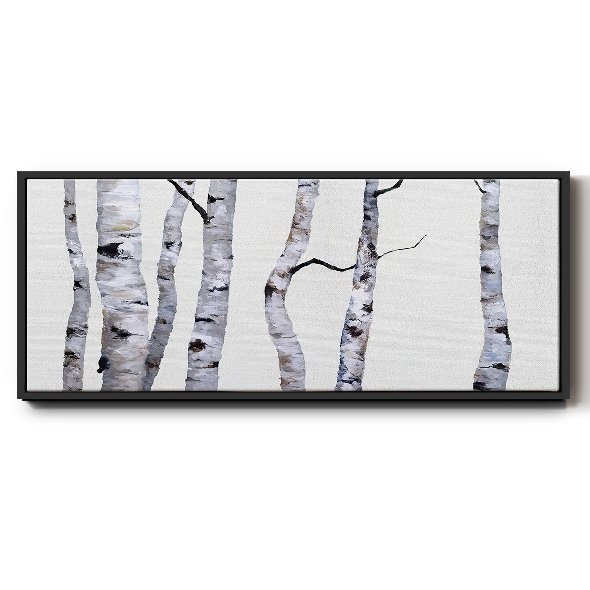 Birch Trees I - Floater Framed Canvas Print