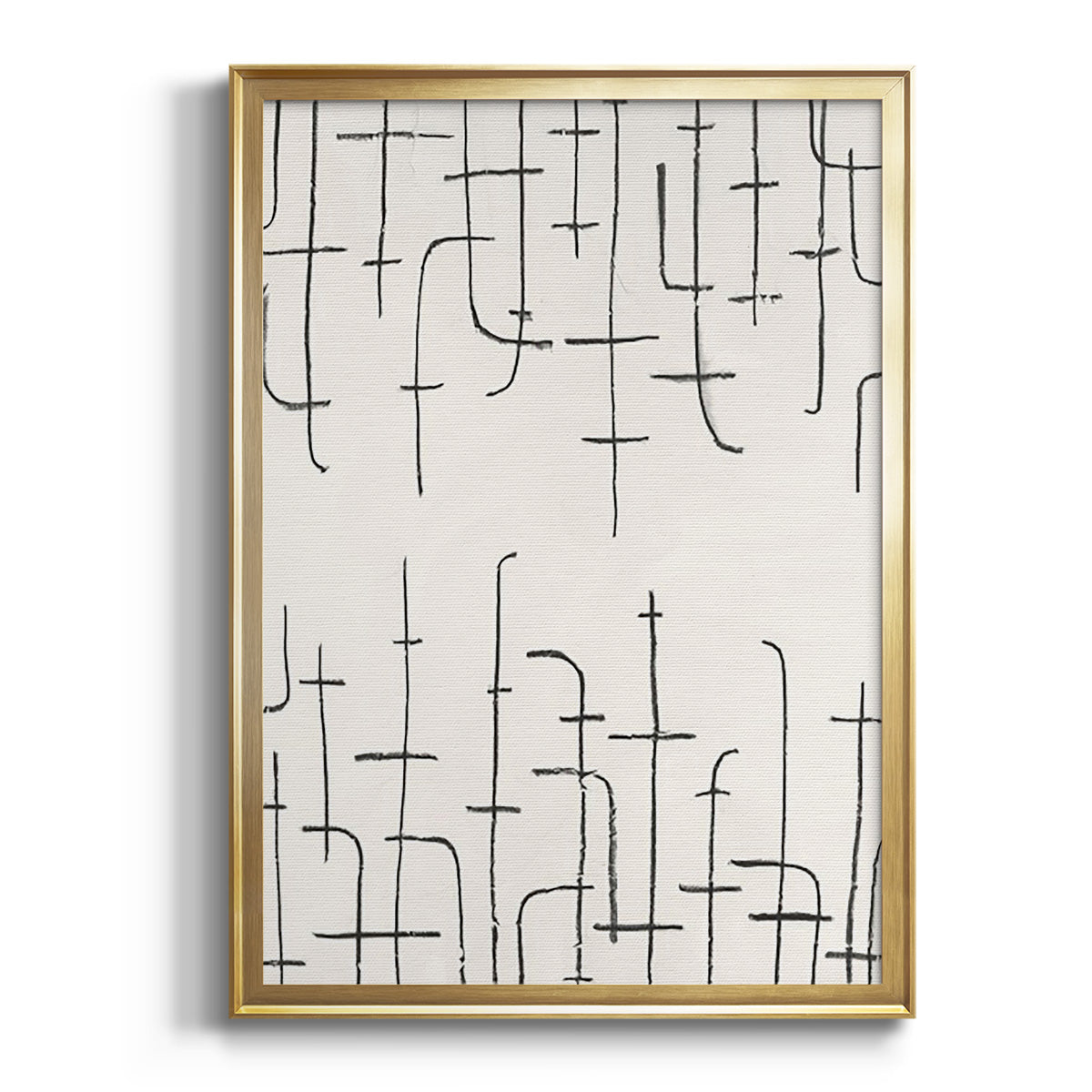 Vertical Arrangement I - Modern Framed Canvas Print