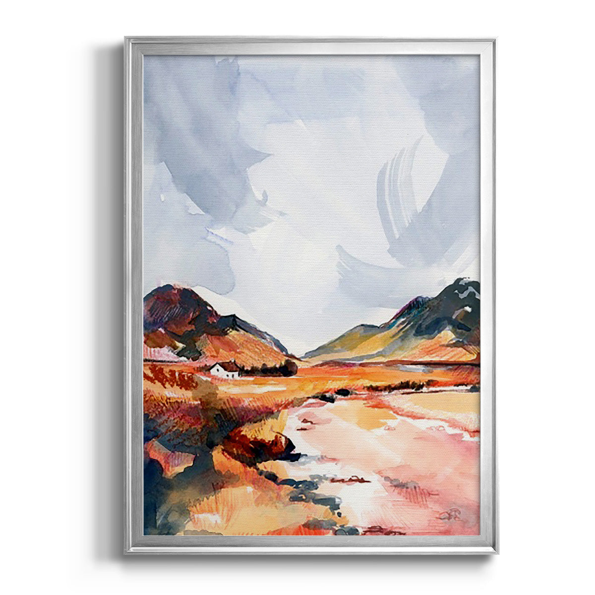 Chromatic Landscapes II - Modern Framed Canvas Print