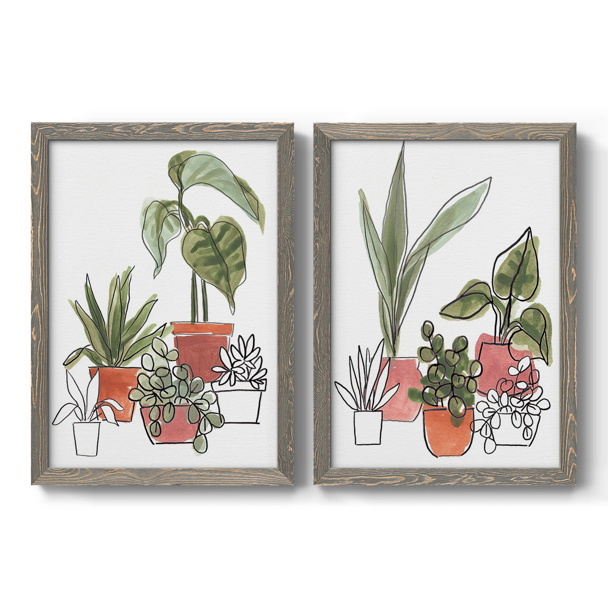 Home Grown I - Premium Framed Canvas 2 Piece Set - Ready to Hang