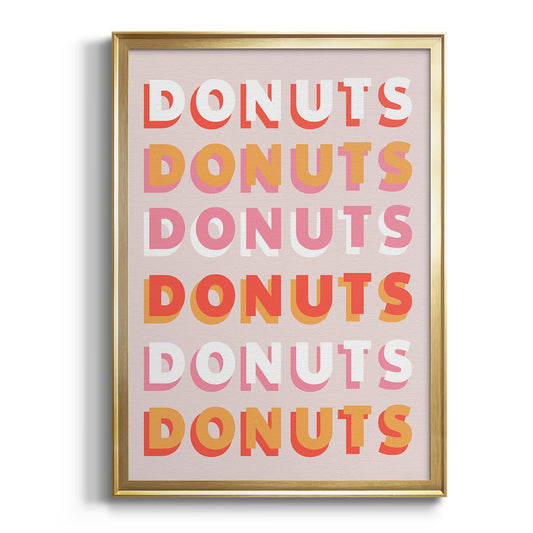 Donuts - Modern Framed Canvas Print