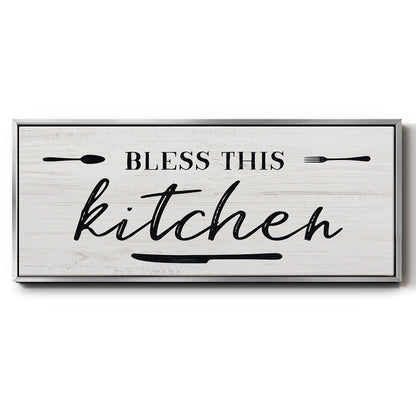 Bless this Kitchen - Floater Framed Canvas Print