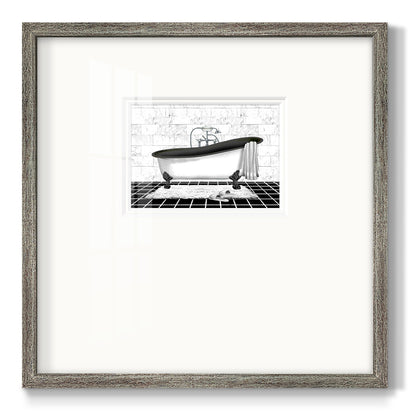 Modern Bath II Premium Framed Print Double Matboard