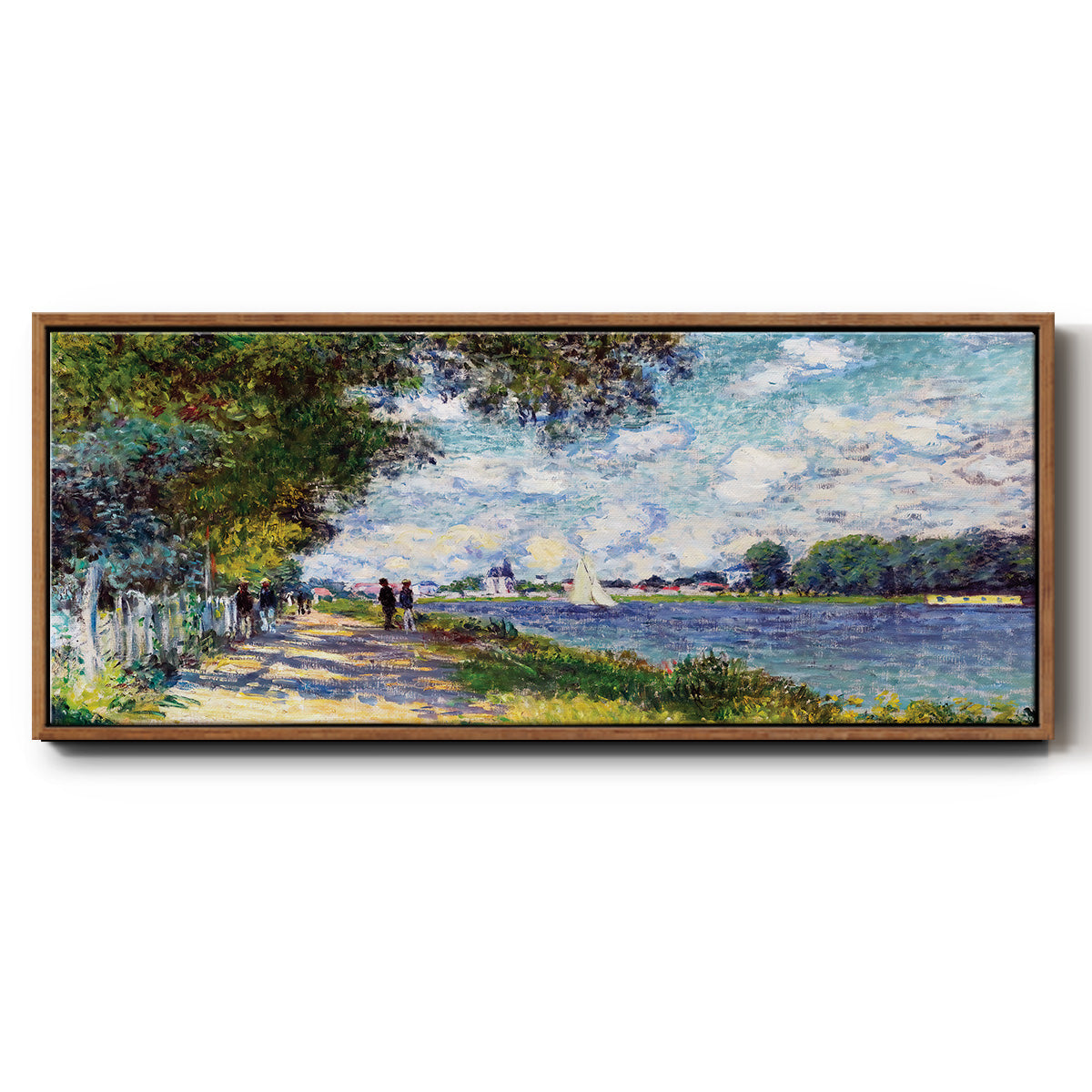 The Seine at Argenteuil, 1875 - Floater Framed Canvas Print