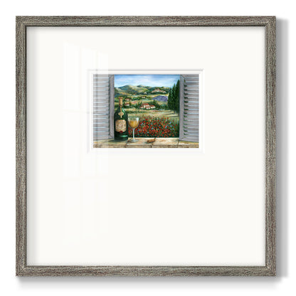 Tuscan White and Poppies Premium Framed Print Double Matboard