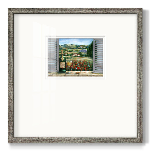 Tuscan White and Poppies - Double Matboard Framed Print