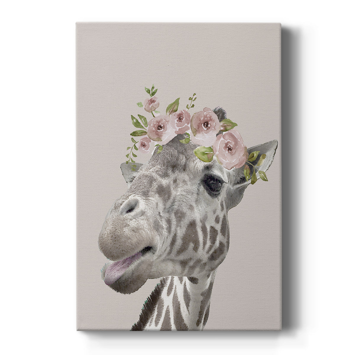 Peek A Boo Giraffe I - Canvas Art Print