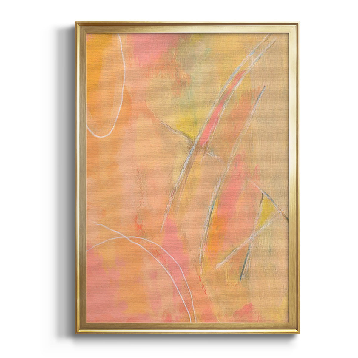 Peach Bliss III - Modern Framed Canvas Print