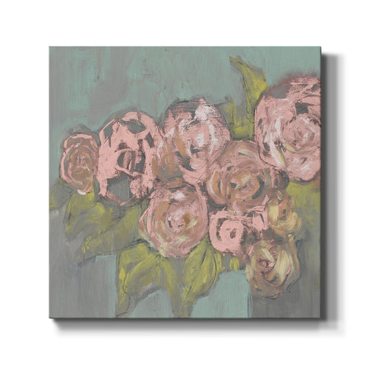 Blush Pink Flowers I-Premium Gallery Wrapped Canvas - Ready to Hang