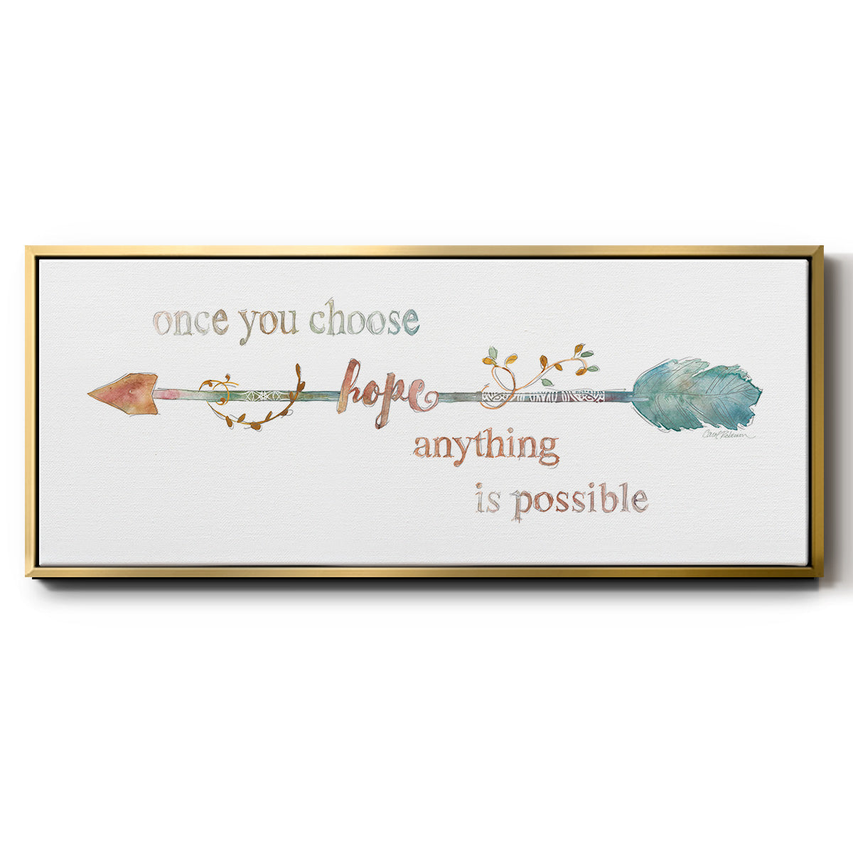 Arrow of Hope - Floater Framed Canvas Print