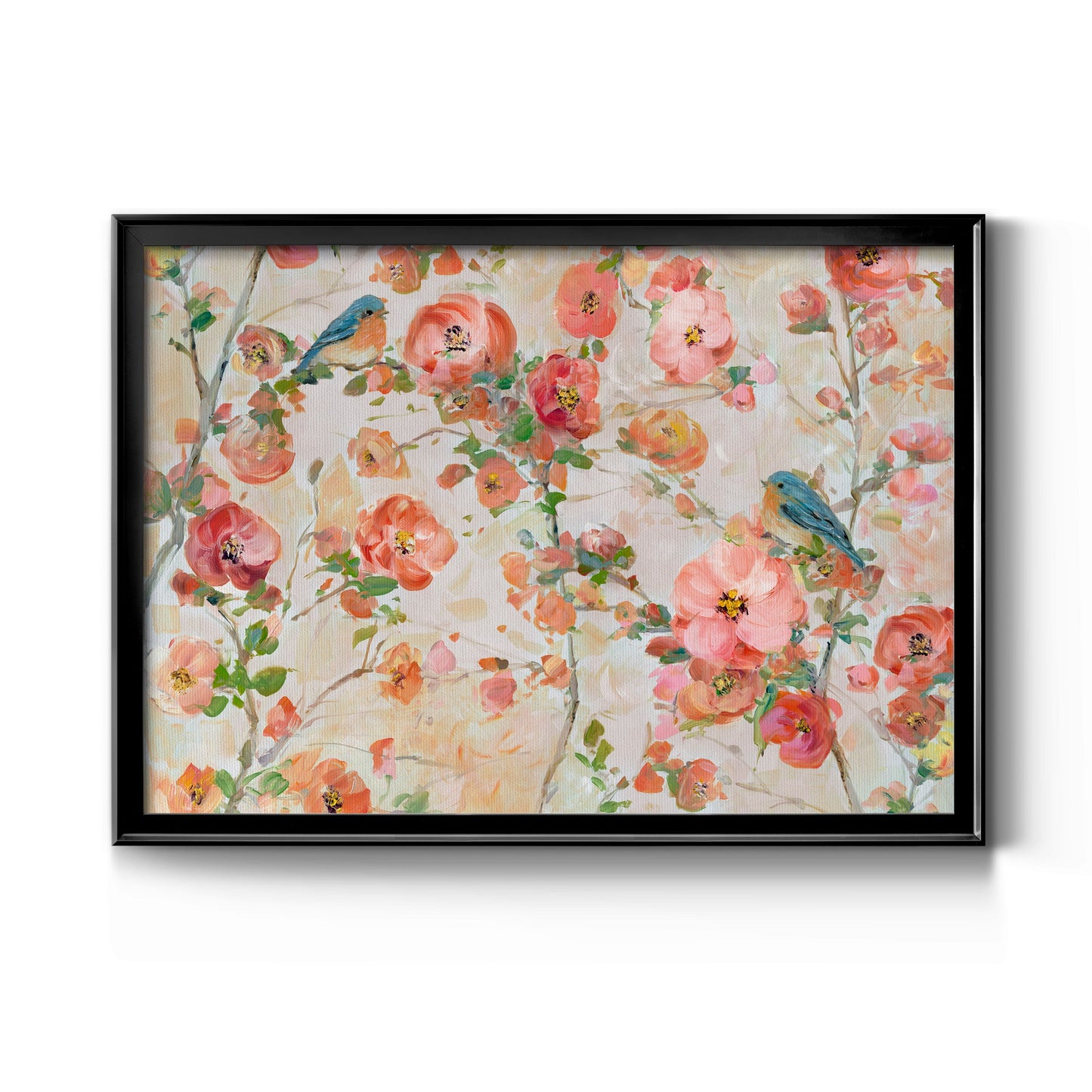 Bluebirds and Blossoms Premium Classic Framed Canvas - Ready to Hang