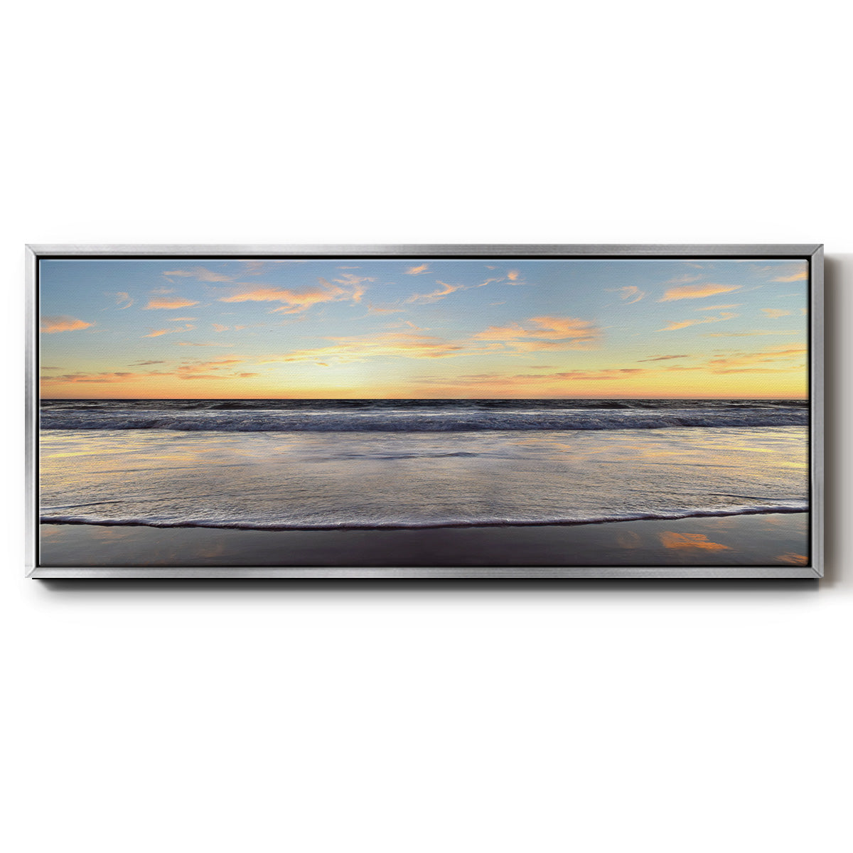 Evening on Venice Beach - Floater Framed Canvas Print