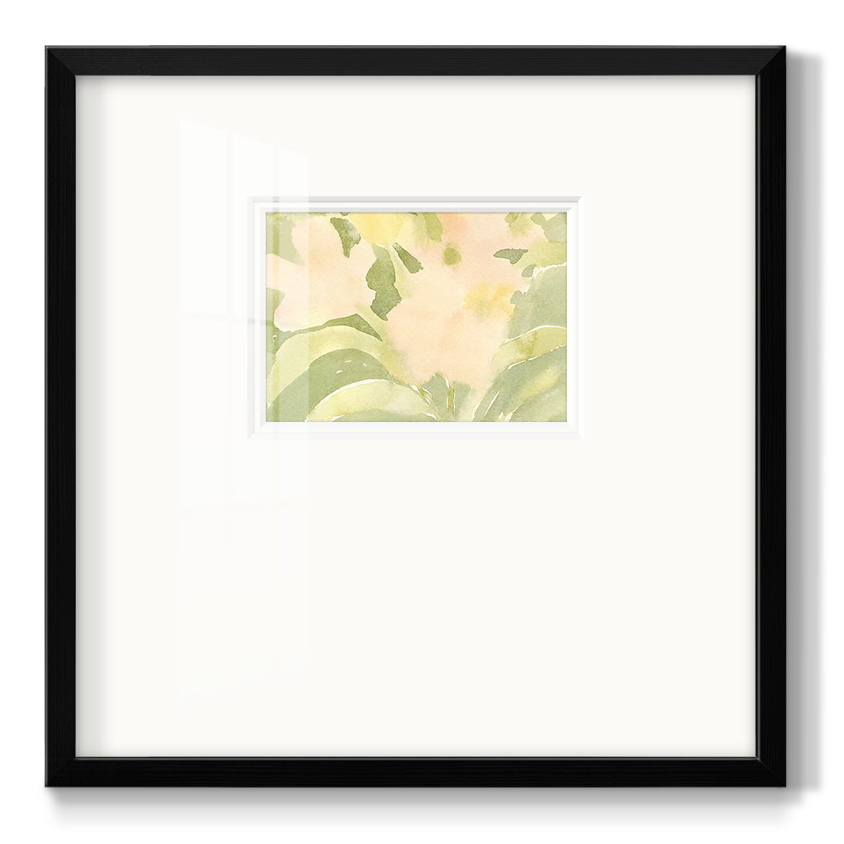 Verdant Floral Abstract II - Double Matboard Framed Print